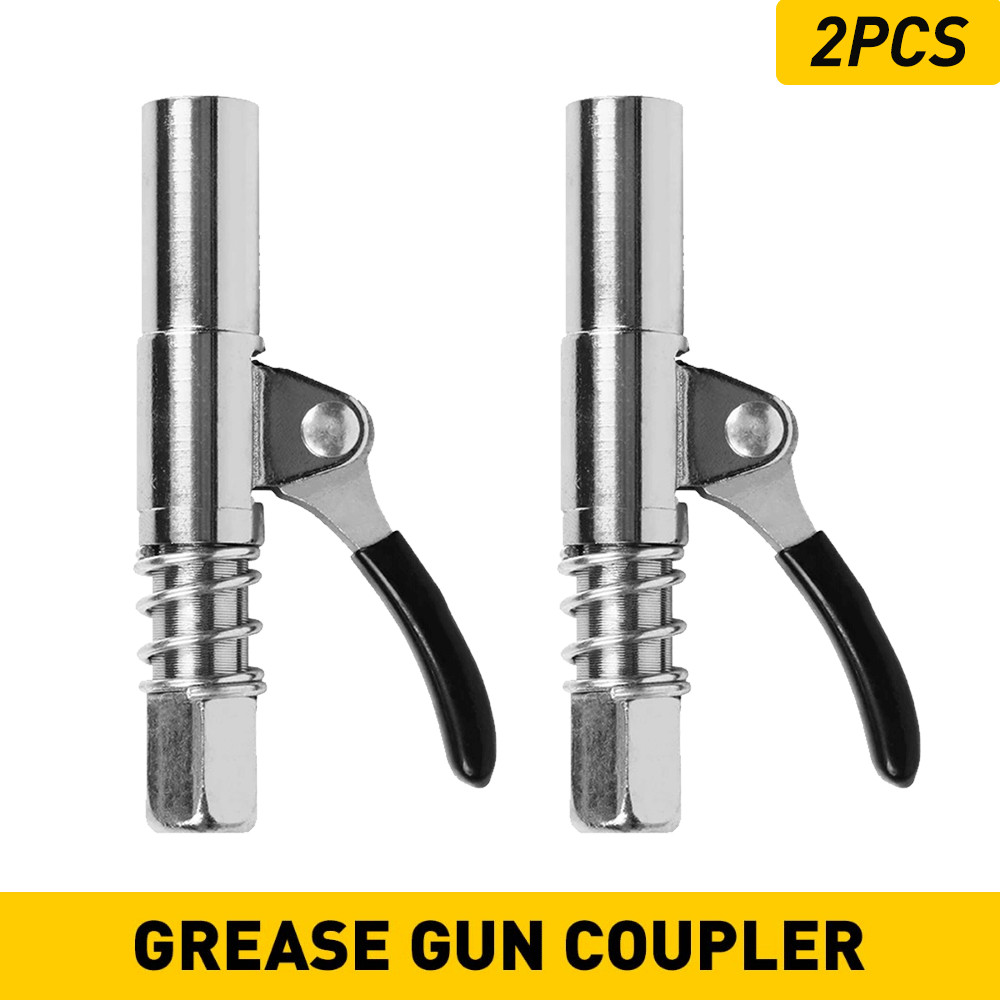 2PCS Gun Grease Coupler High-Pressure Quick Release Lock Injection Oil Nozzles