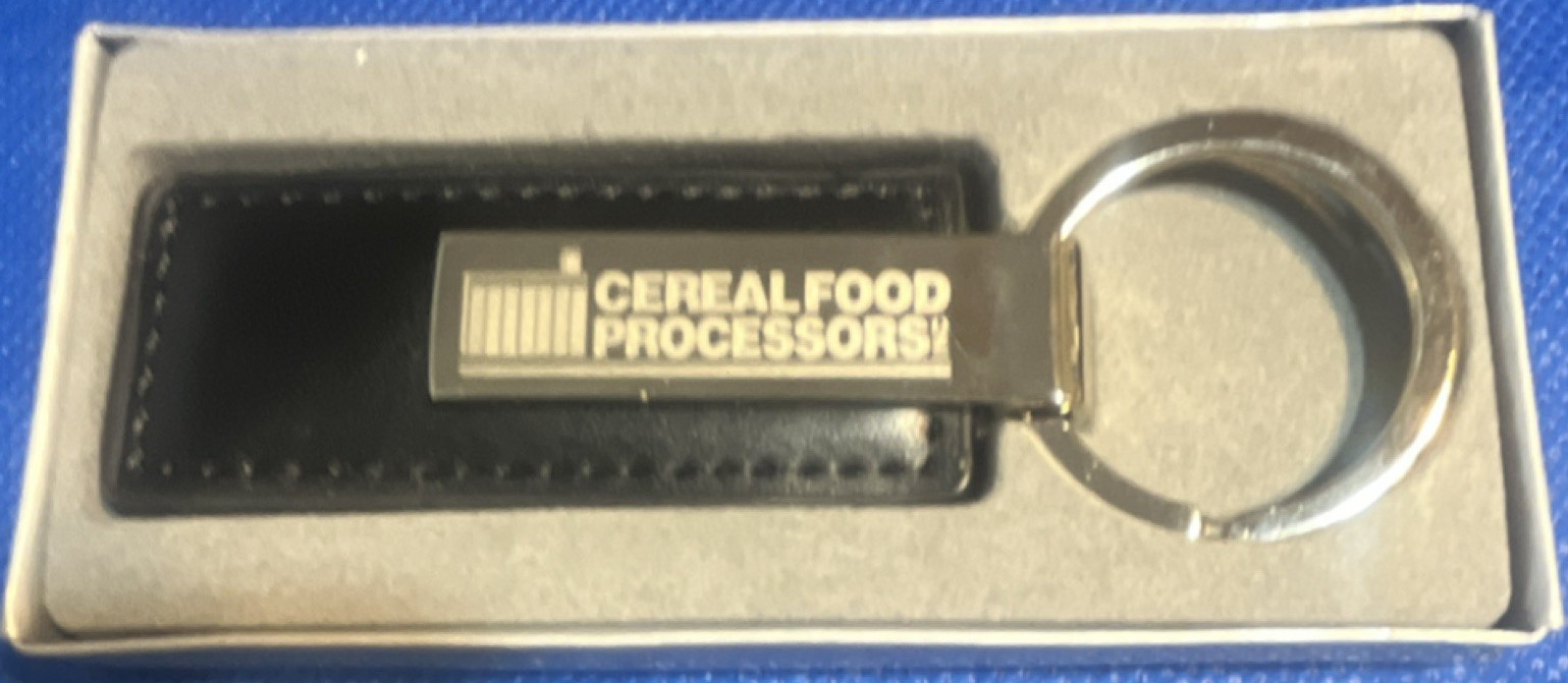 Cereal Food Processors Engraved Keychain Detachable Keyring Black/Silver w Box