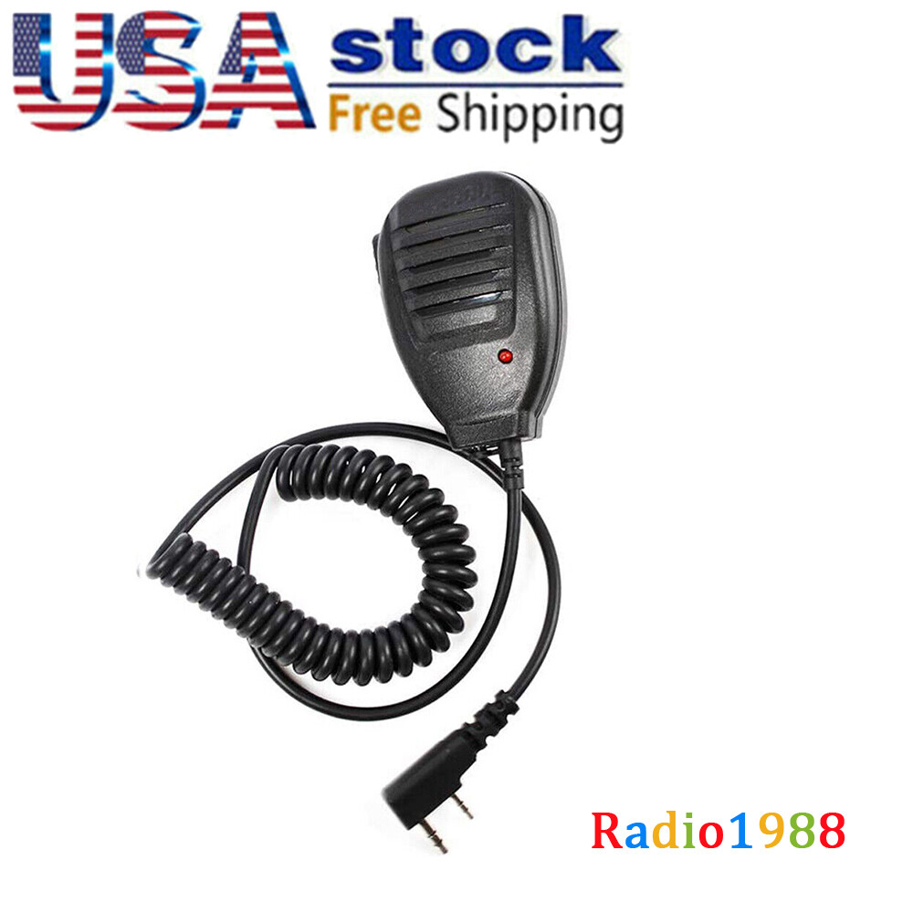 Waterproof 2 Pin Speaker Microphone For BF-888S UV-5R TH-UVF9 UV-6R PX-777 Radio
