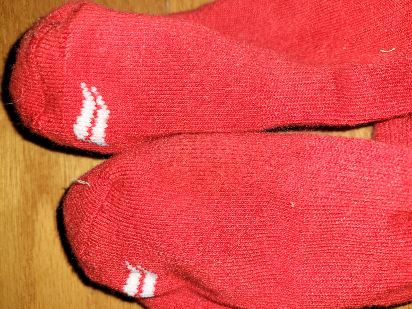 Red Baseball Knee High Sock LARGE