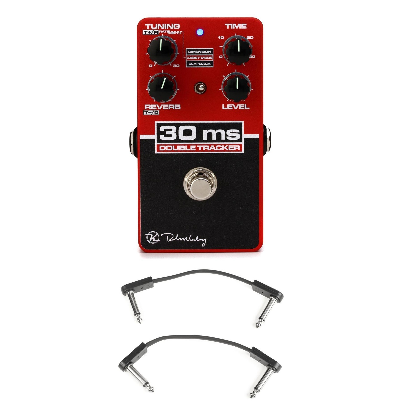 Keeley 30ms Automatic Double Tracker Delay Pedal with EBS Patch Cables