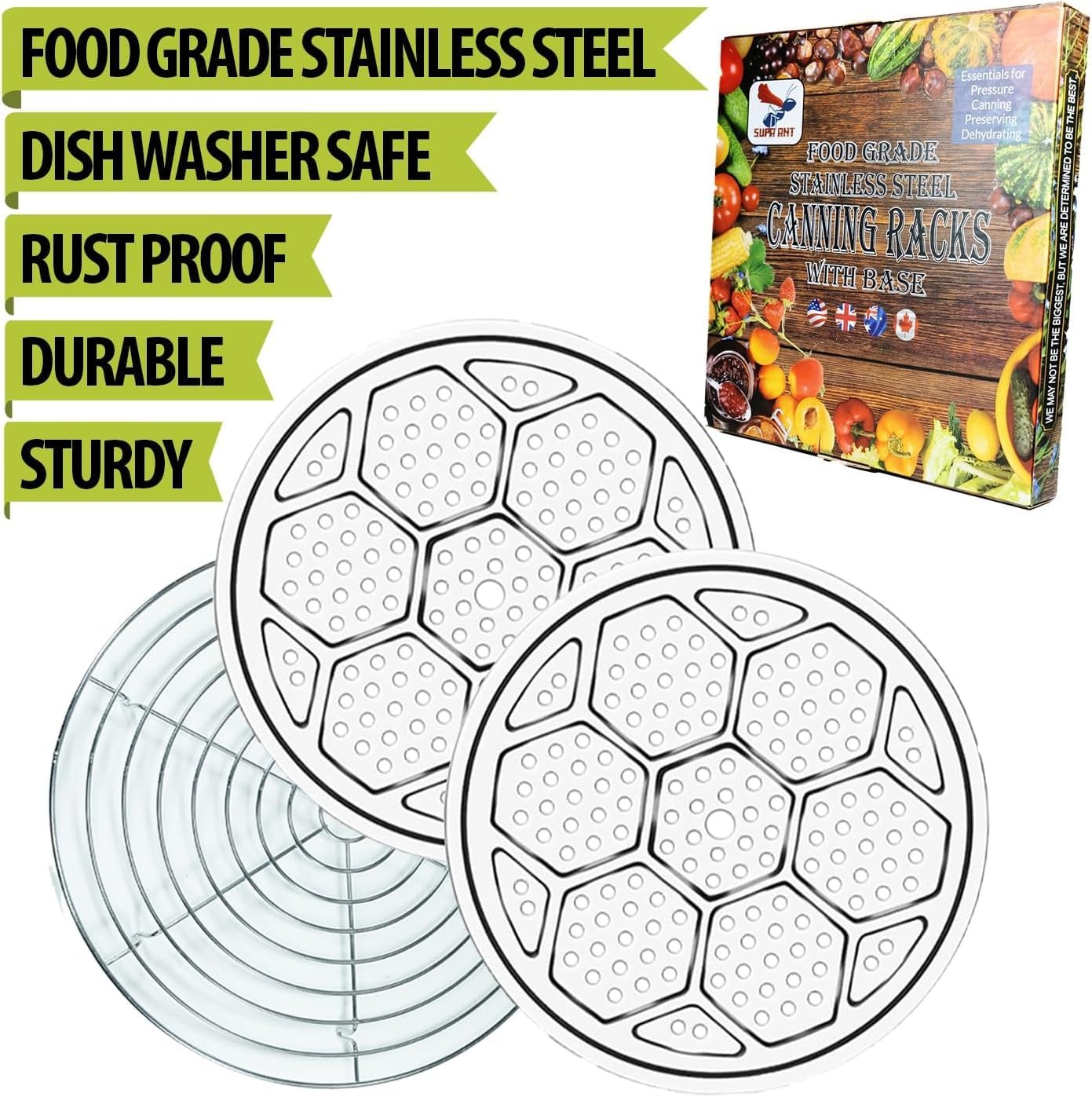 Canning Rack - Pot Rack - Canning Rack for Water Bath Canner Rack - Stainless...