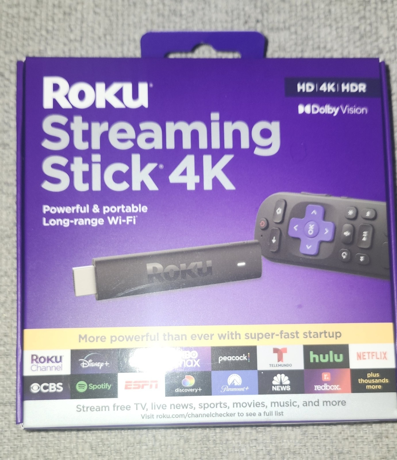 Roku Streaming Stick 4K 3820 HDR Media Streamer