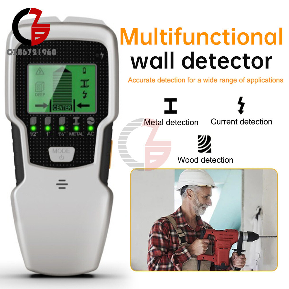 5 in 1 Stud Finder Wall Scanner Detector Wood Beam Finders Metal Wire Sensor LCD