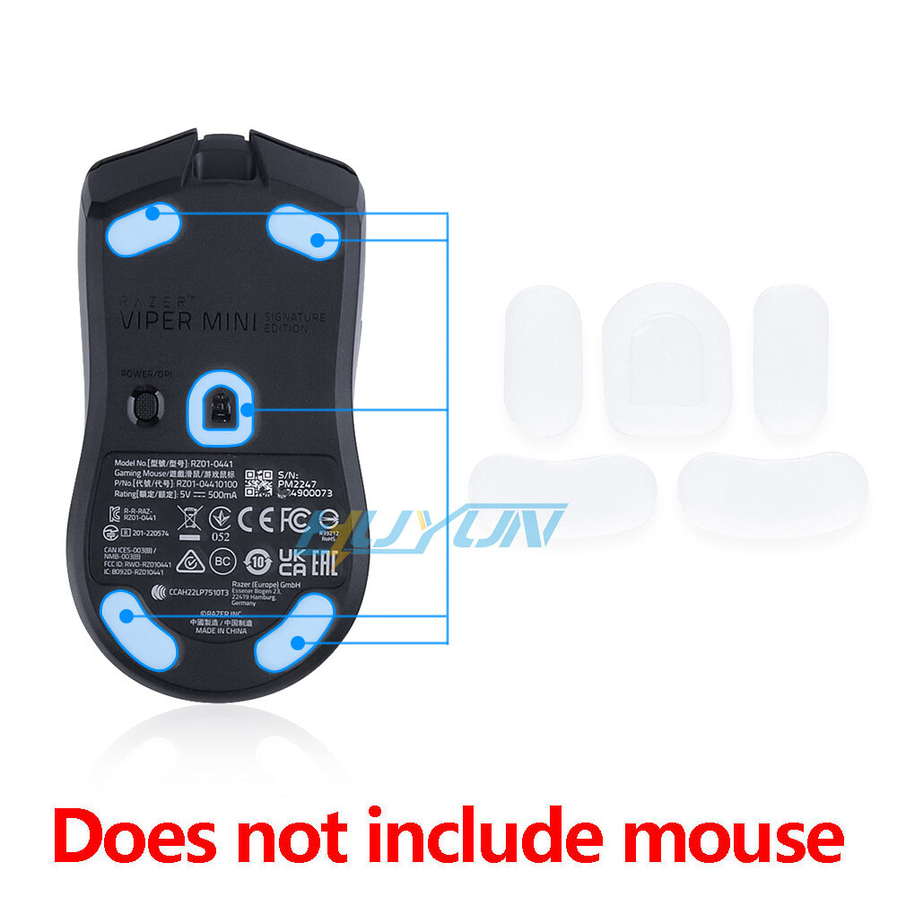 2 Sets Rounded Curved Edges Mouse Feet Skates for Razer Viper Mini SE Mouse