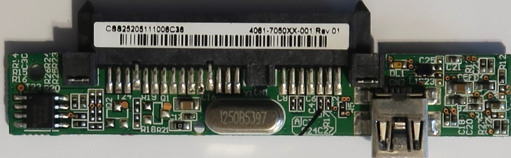 4061-7050XX-001 Rev01 SS25-09031-23 Rev C Sata to USB Mini connector adapter PCB