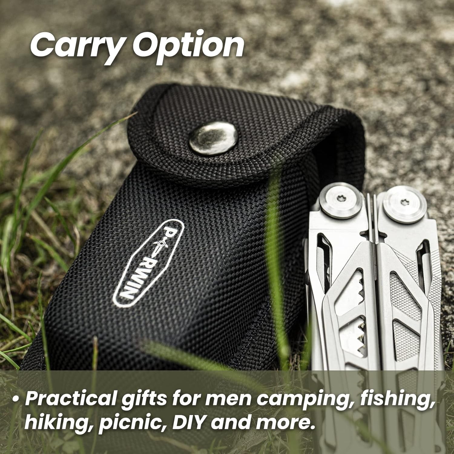 PERWIN Multitool, 17-in-1 Stainless Steel Multi Tool Pliers with Self-Locking