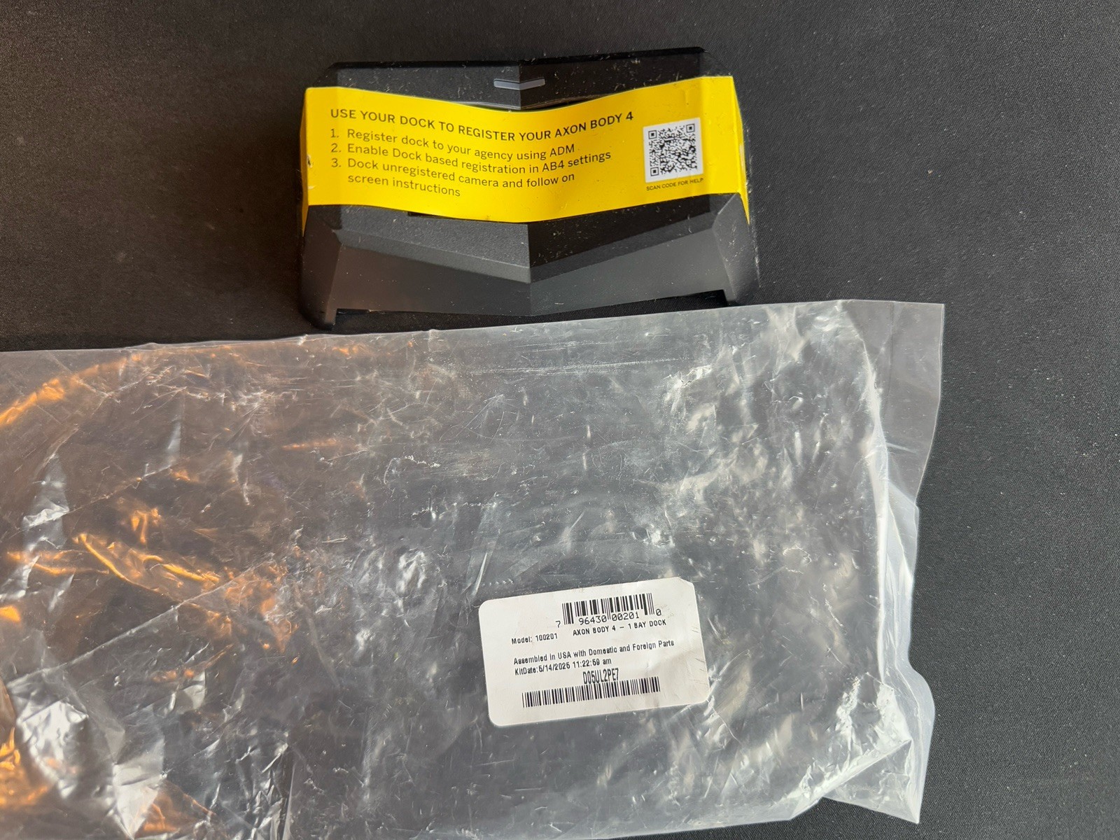 Axon Body 4 - 1 Bay Dock **NO POWER CABLE SEE DESC** NEW