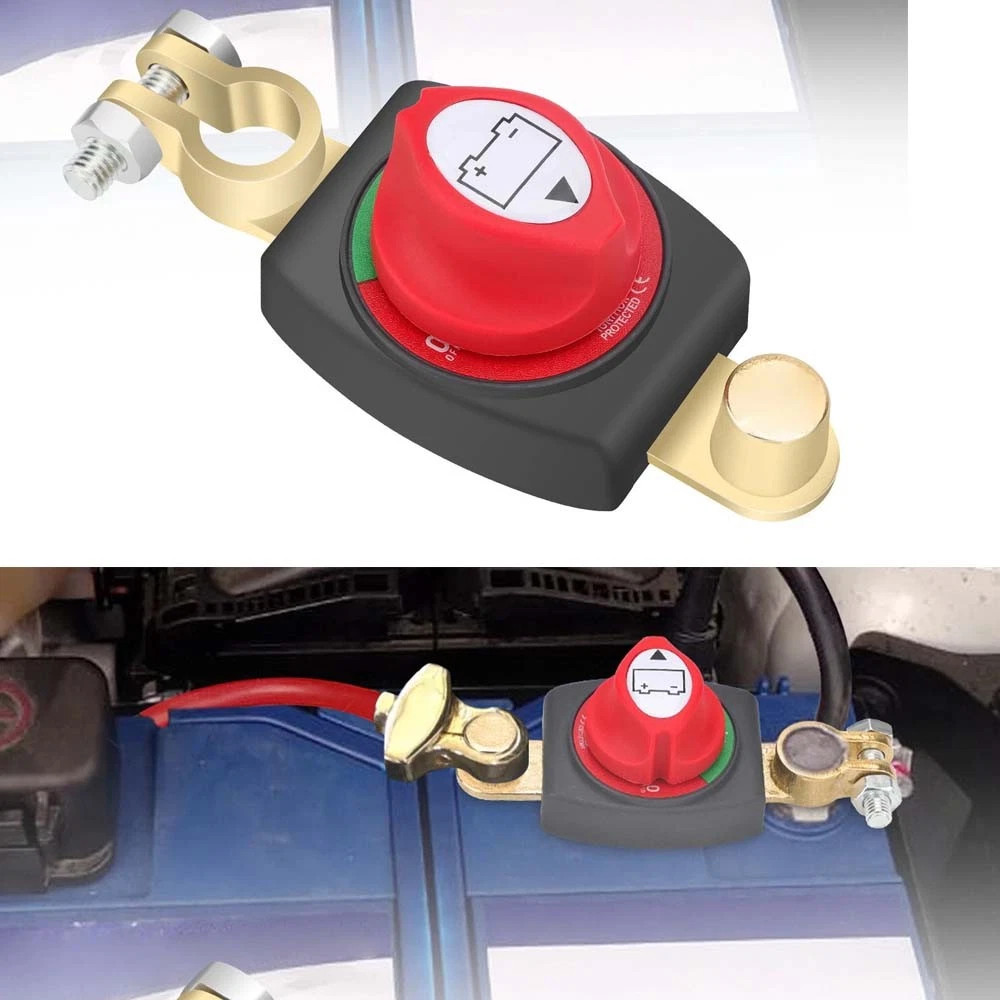 12-48V Top Post Battery Disconnect Switch - Marine Isolator/Cut-Off, Universal