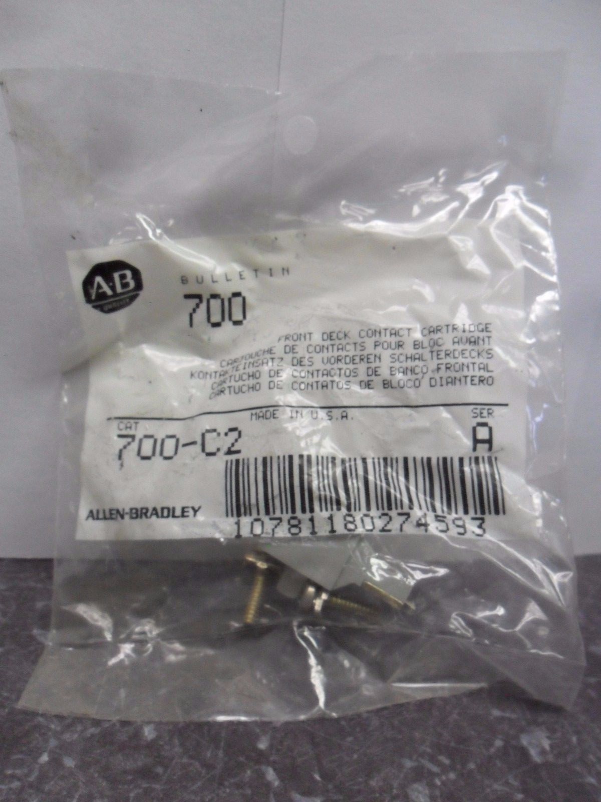 New Allen Bradley 700-C2 Front Deck Contact Cartridge NIFP