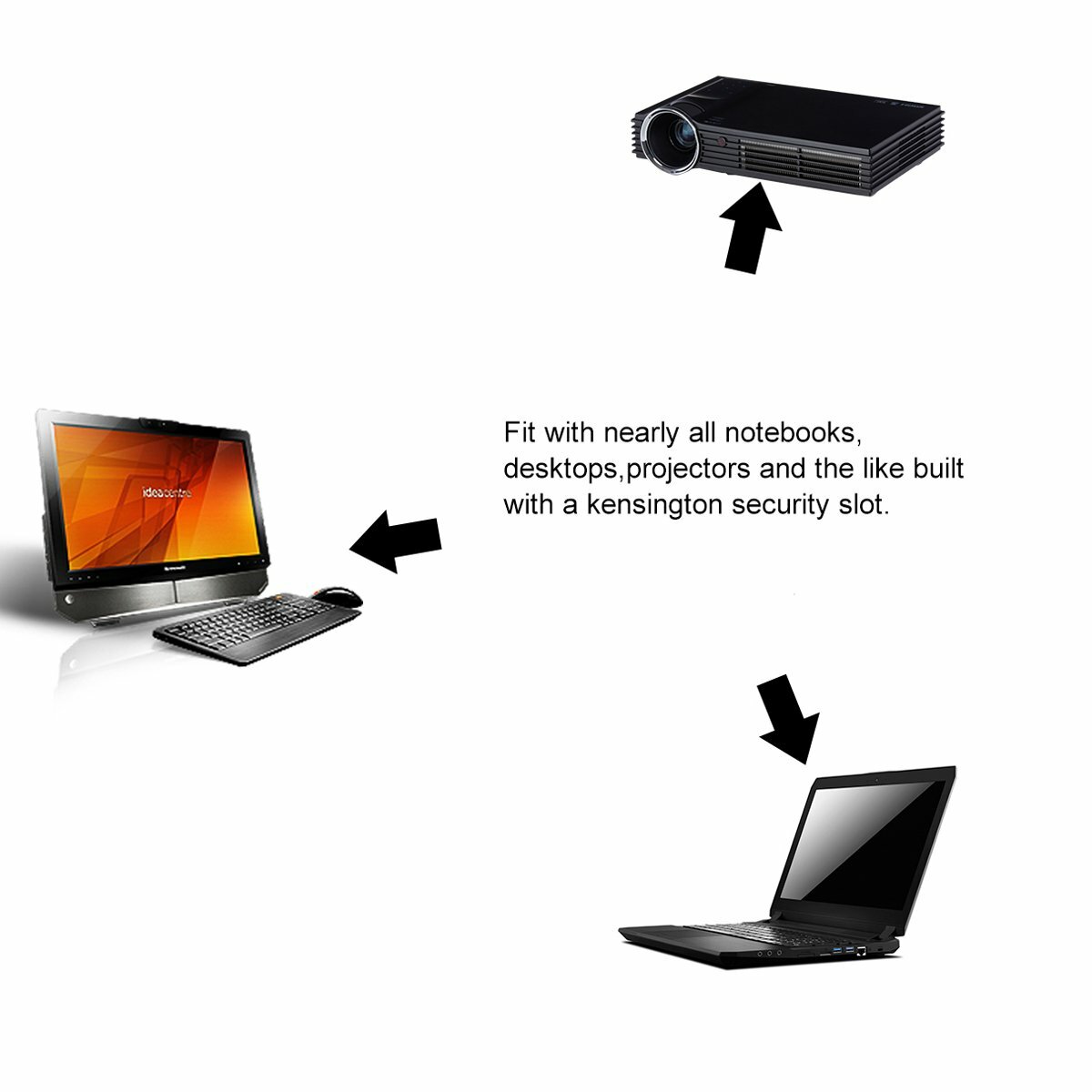 Enover Notebook Combination Laptop Computer Lock and Security Cable - NEW! FAST!