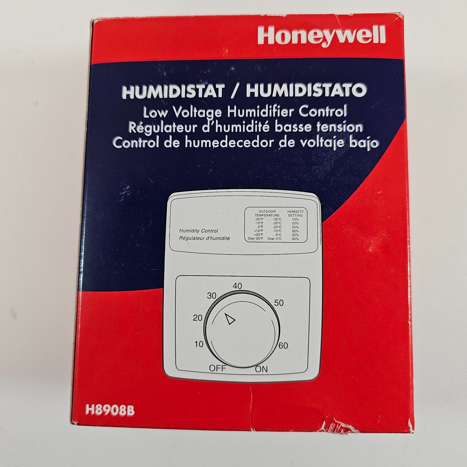 Honeywell H8908B Low Voltage Humidistat Humidifier Control New Sealed