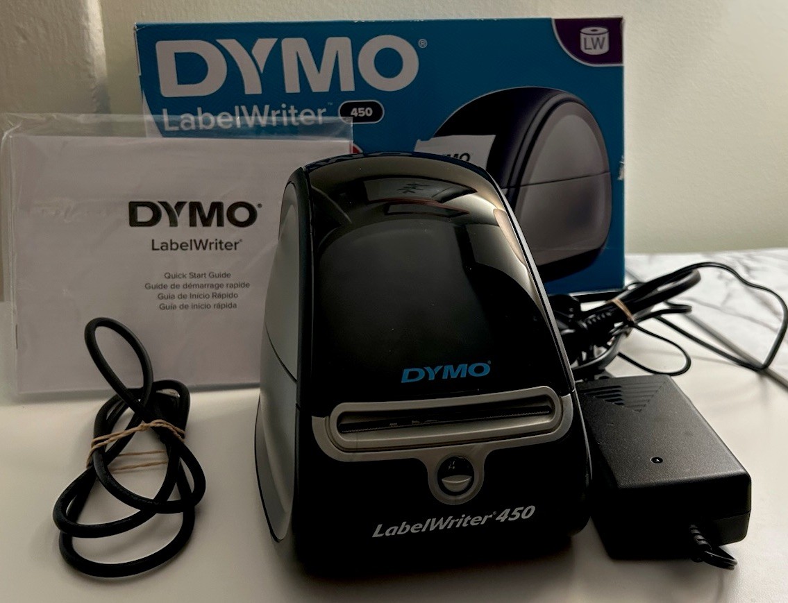 Dymo LabelWriter 450 Thermal Label Printer 1750110 w/ Power & USB Cable And Box