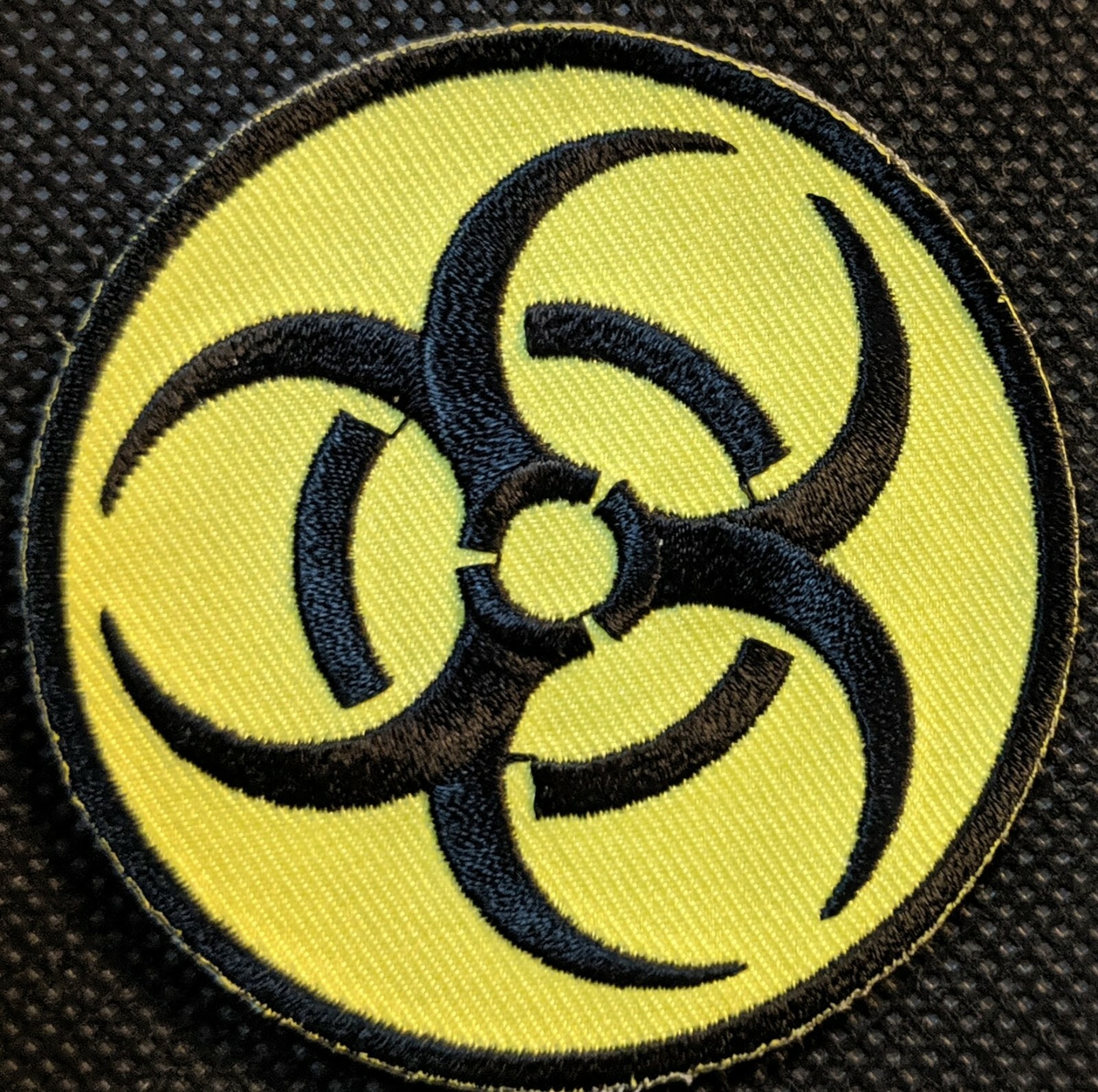 Biohazard Symbol Black and Yellow Embroidered Patch