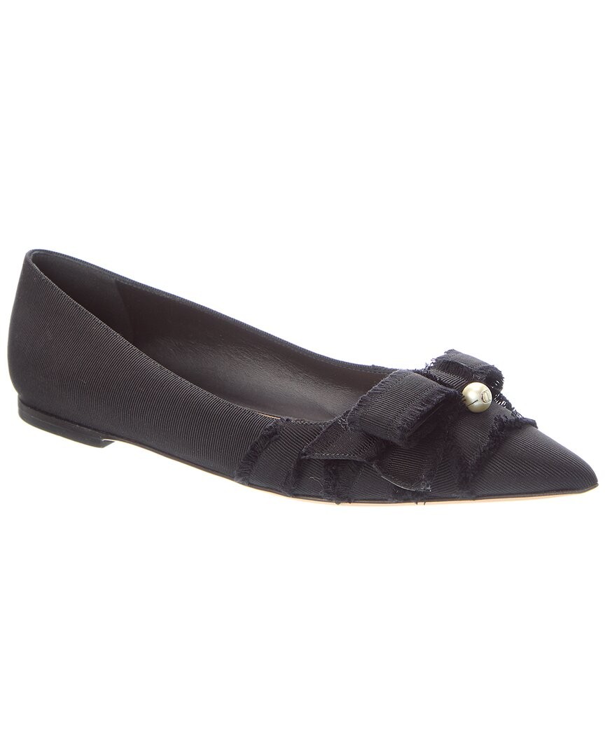 Dior Adiorable Grosgrain Flat Women's Black 38.5