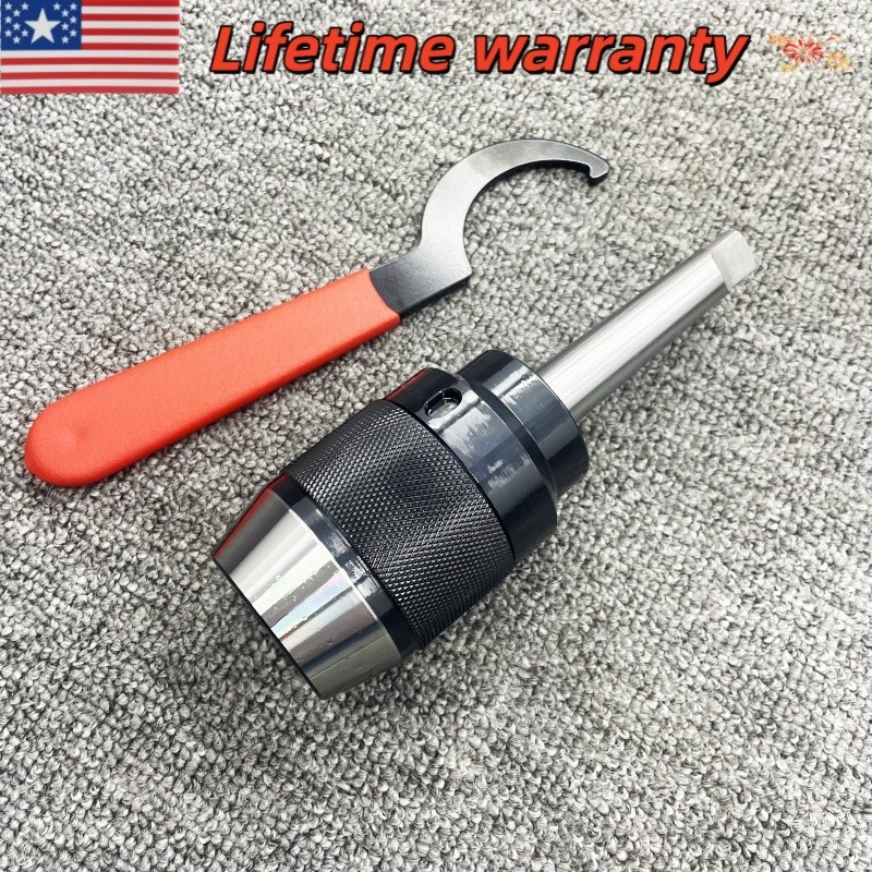 Integral Shank Steel APU16-MTA2 Keyless Drill Chuck&Spanner Morse Taper 2 MT2
