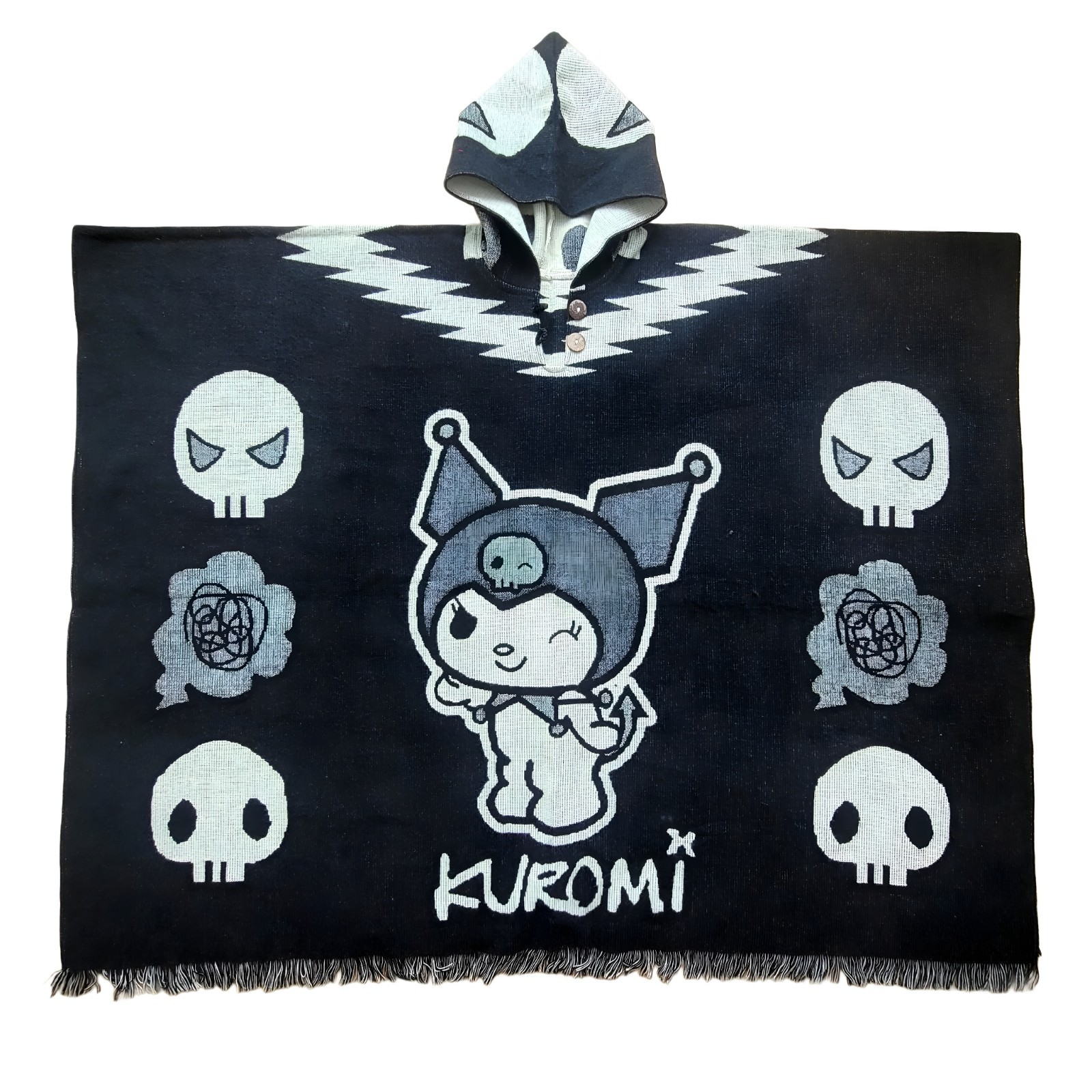 Fits Thermal poncho ruana for adults with Kuromi design