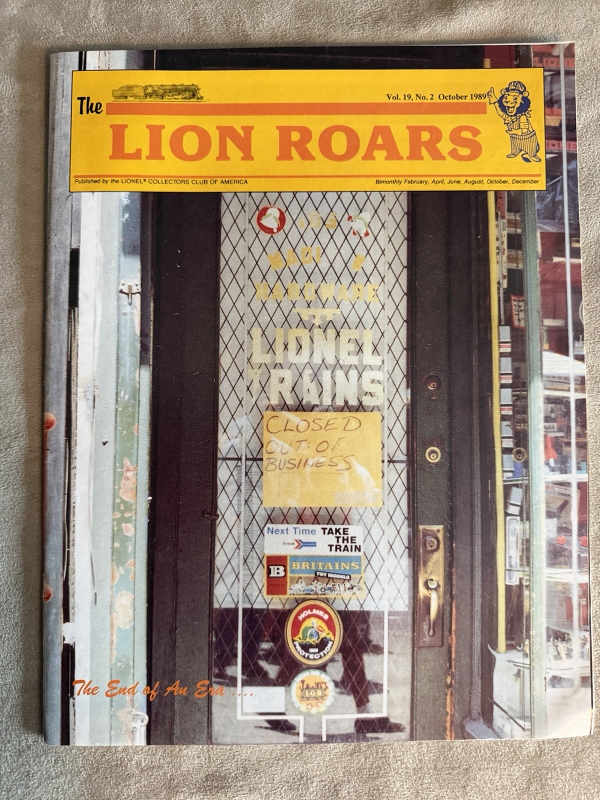 The Lion Roars, Lionel Collectors Club Of America, Volume 19 No 2, October 1989