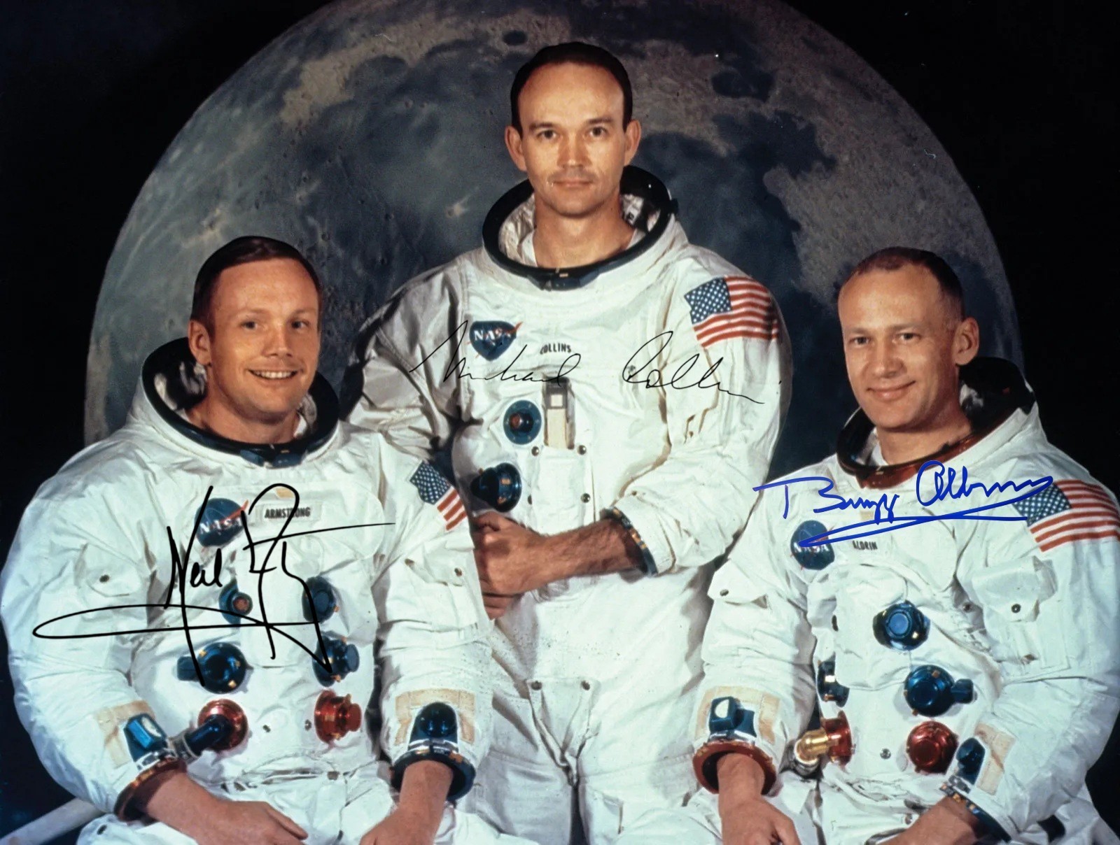 A3 A4 Framed Photo Signed Apollo 11 Neil Armstrong Buzz Aldrin Michael Collins