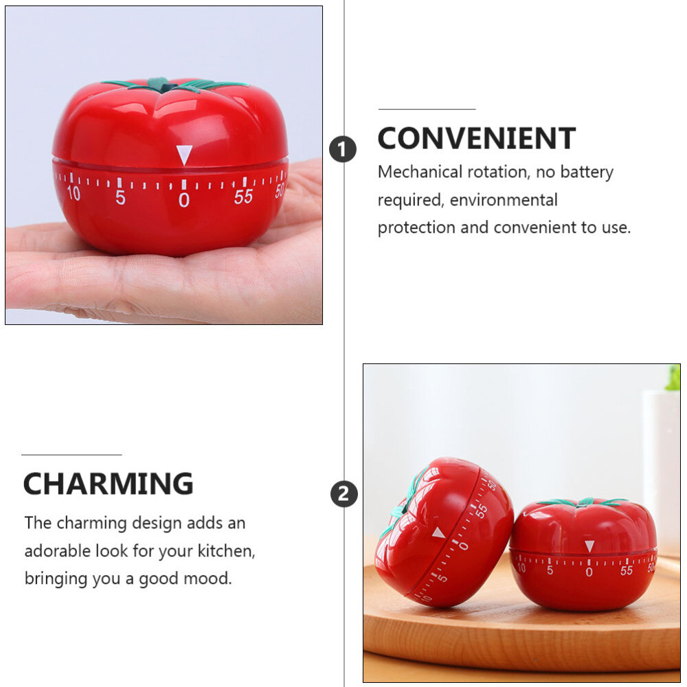 2pcs Visual Timer Clock Fruit Shape Timer Pomodoro Timer Cube Fruit Timer
