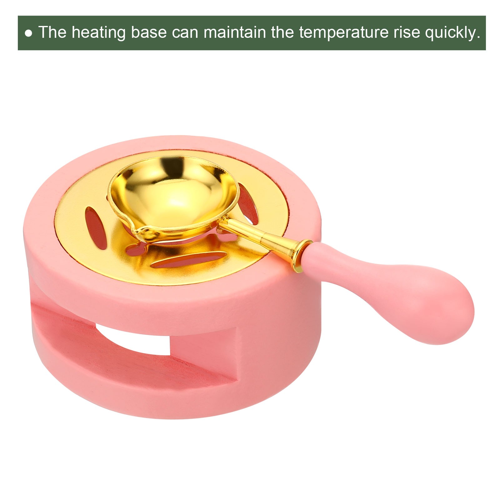 Wax Seal Warmer with Melting Spoon,for Wax Sealing Stamp (Pink,1.46 x 2.95")