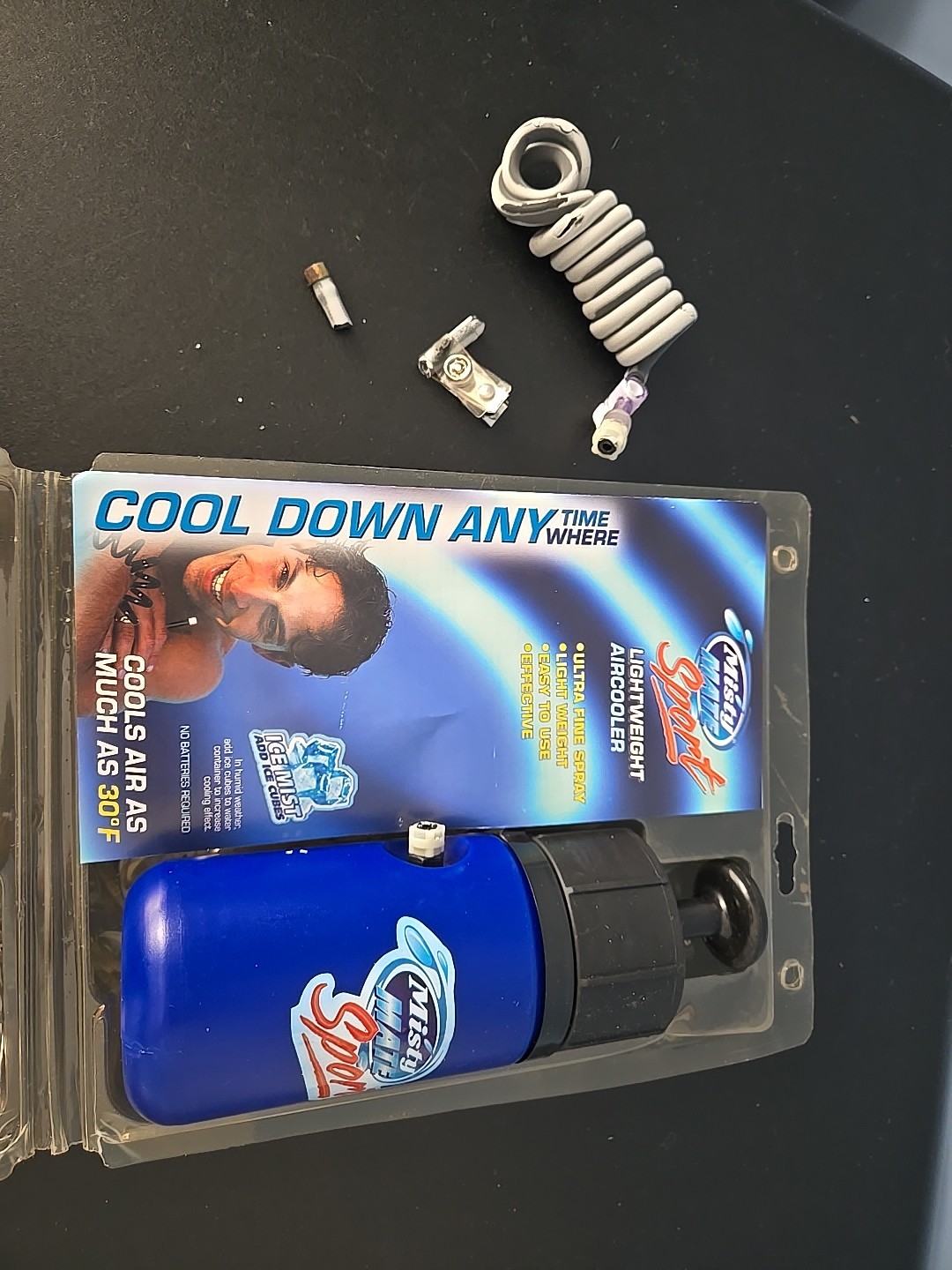 Misty Mate Sport Water Mister Portable Personal Air Cooler BLUE Broken For Parts