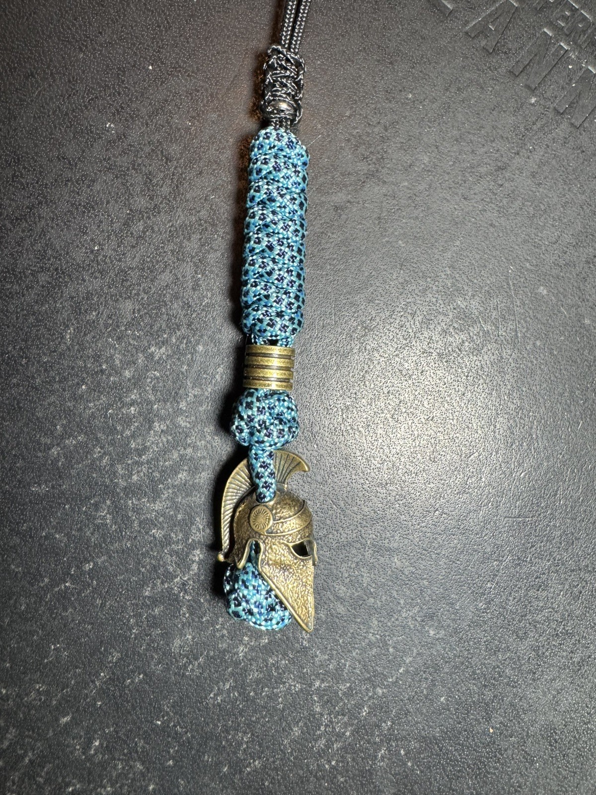 Warrior helmet blue knife Ohlight lanyard