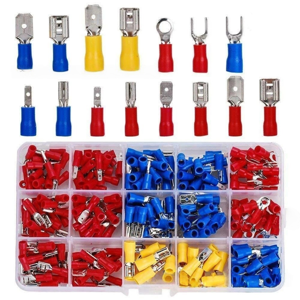 280pcs Cold Pressed Terminal Block Set with Rubber Insulation for Wire Crimp