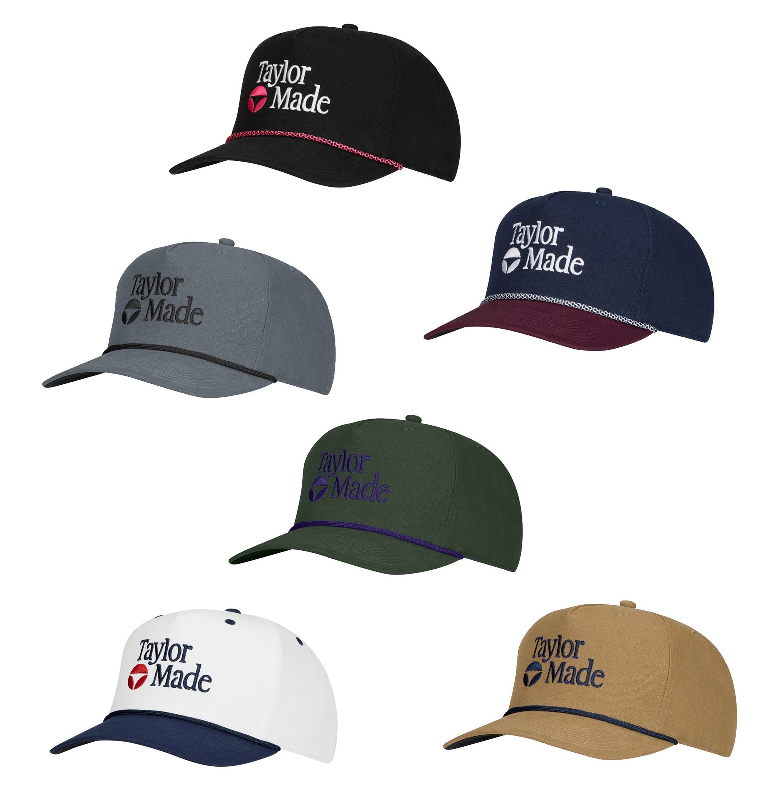 TaylorMade Mens A-Frame Legacy Snapback Hat Golf Cap New 2026 - Pick Color