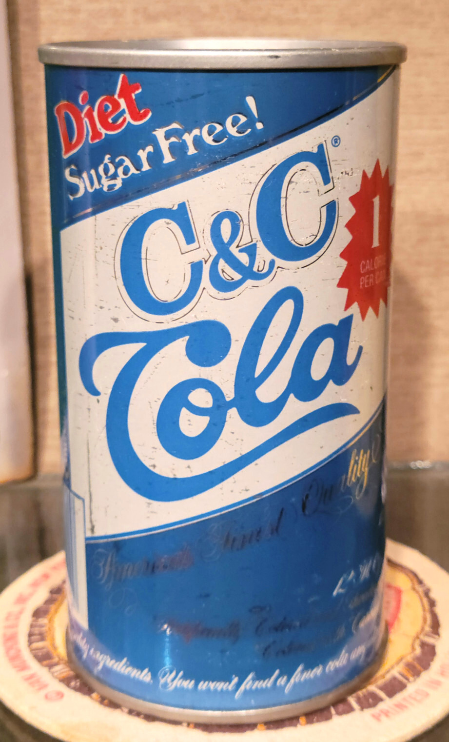 1976 DIET SUGAR FREE C&C CONTRELL COCHRANE STEEL SODA CAN GARFIELD NEW JERSEY