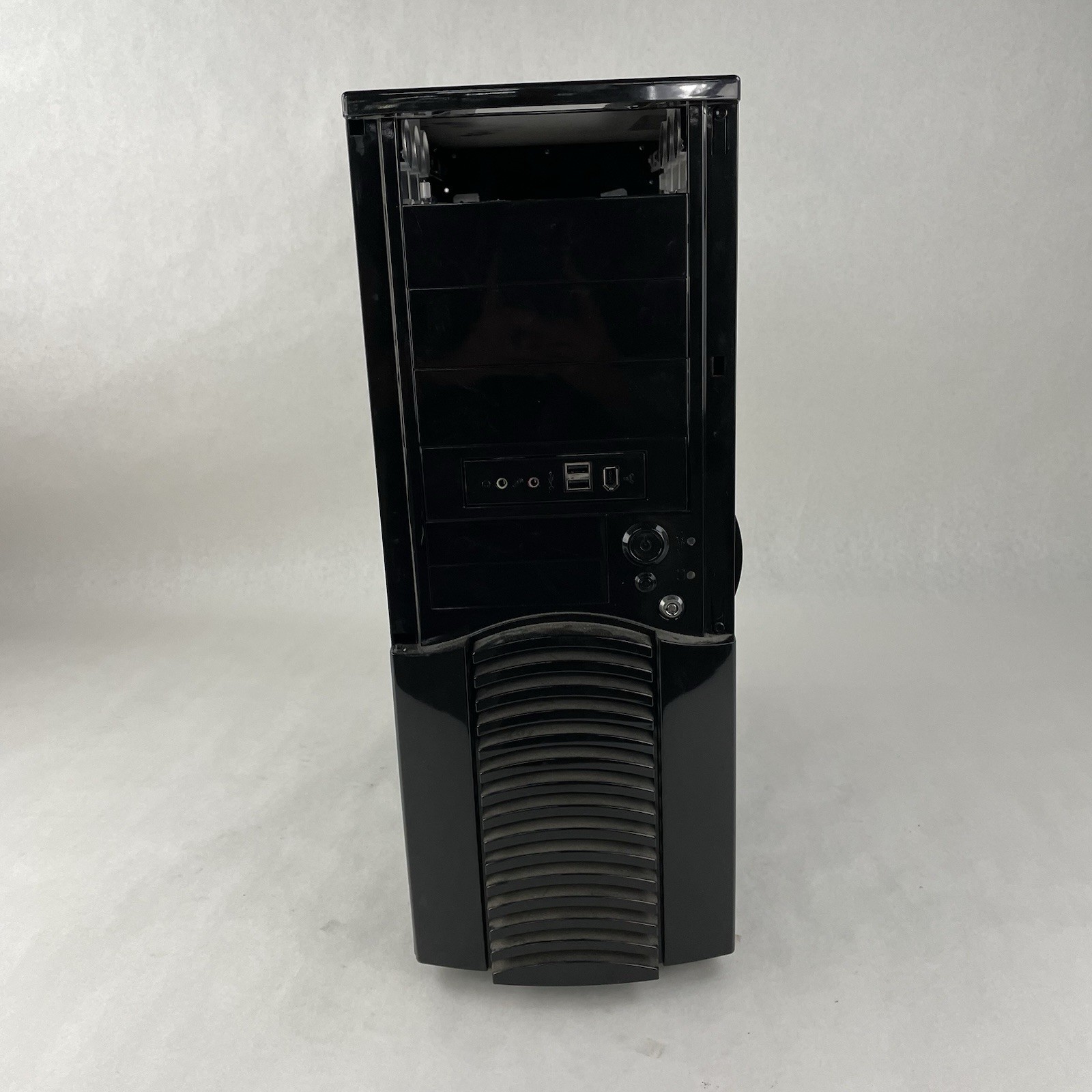 Vintage Ultra Chieftec Dragon Clone ATX Tower Computer Case Gloss Black Window