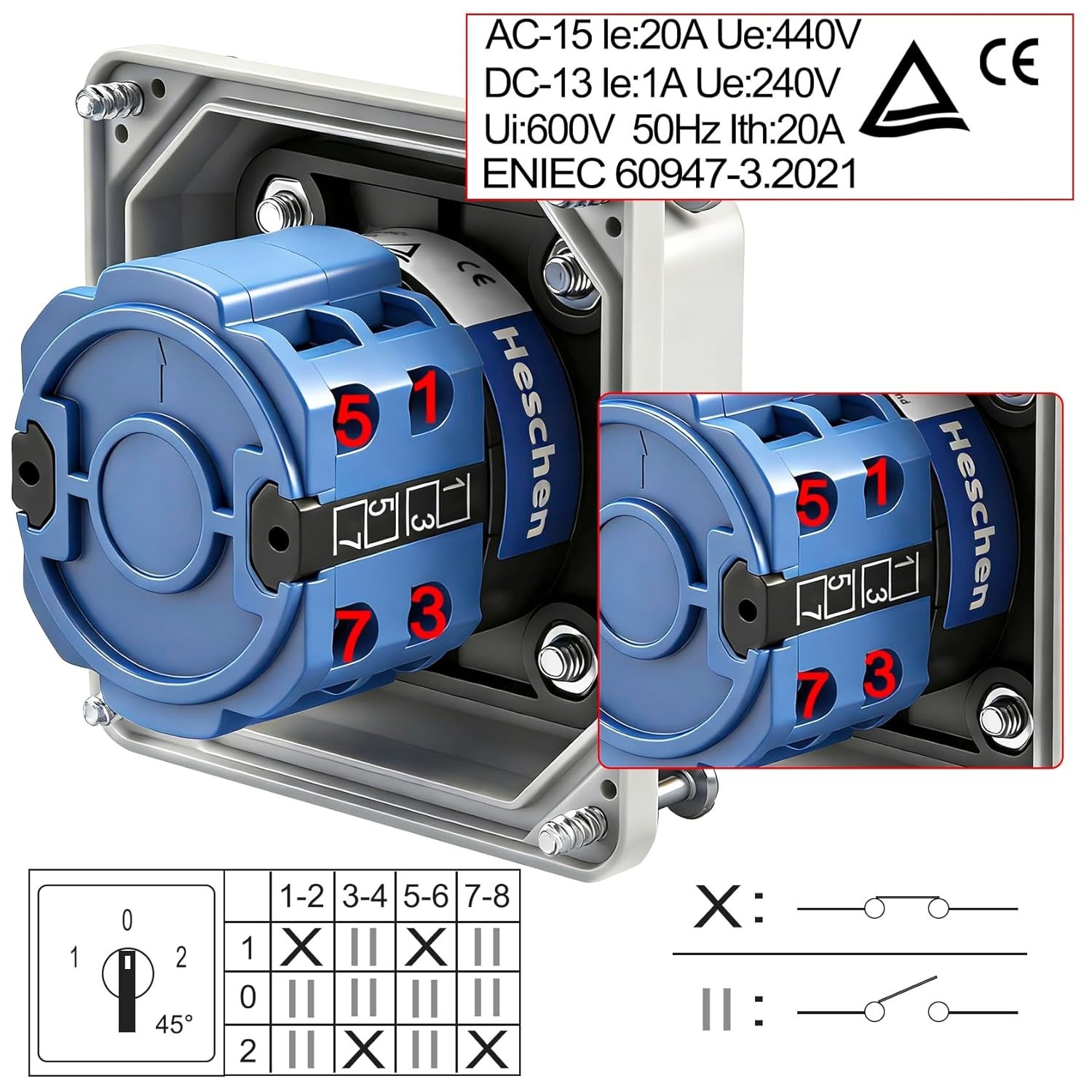 Universal Rotary Changeover Switch --W with Wider Master Switch Exterior Box ...