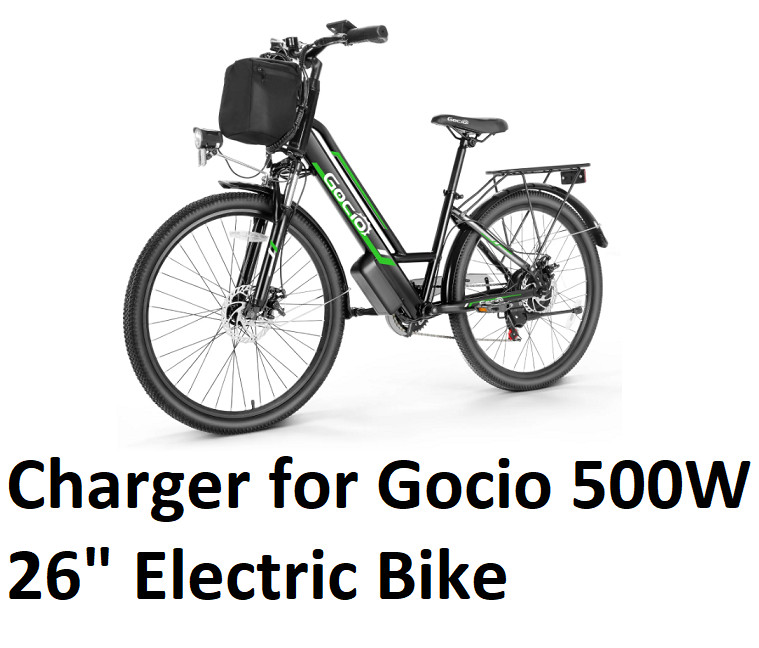 🔥AC adapter  power supply battery Charger for Gocio 500w 26" electric bike
