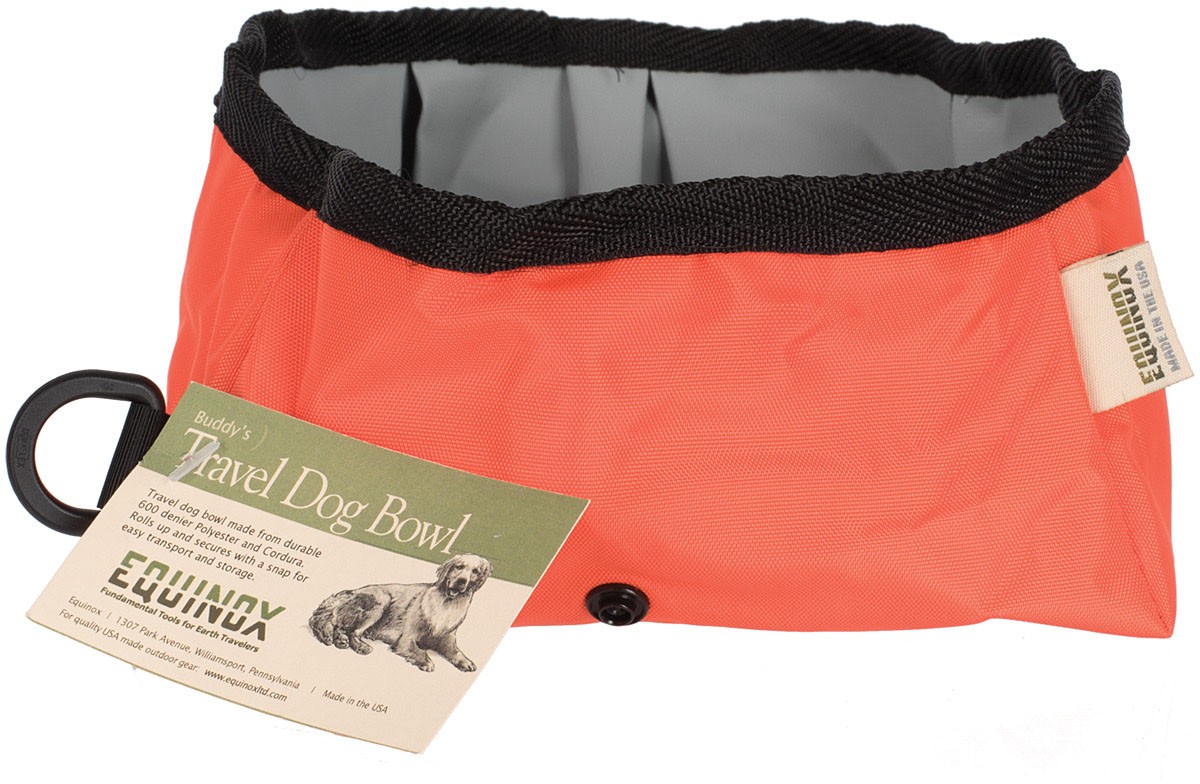 Equinox Buddy's Portable Folding Dog Travel Bowl - Compact, Snappable Hydration