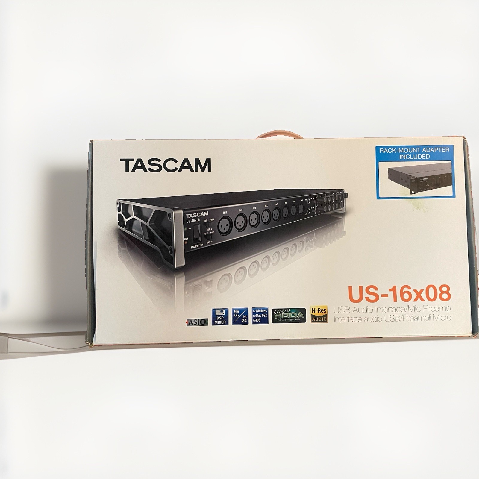 TASCAM US-16X08 USB2.0 Audio Interface/Mic Preamp with Rack Mount Adapter