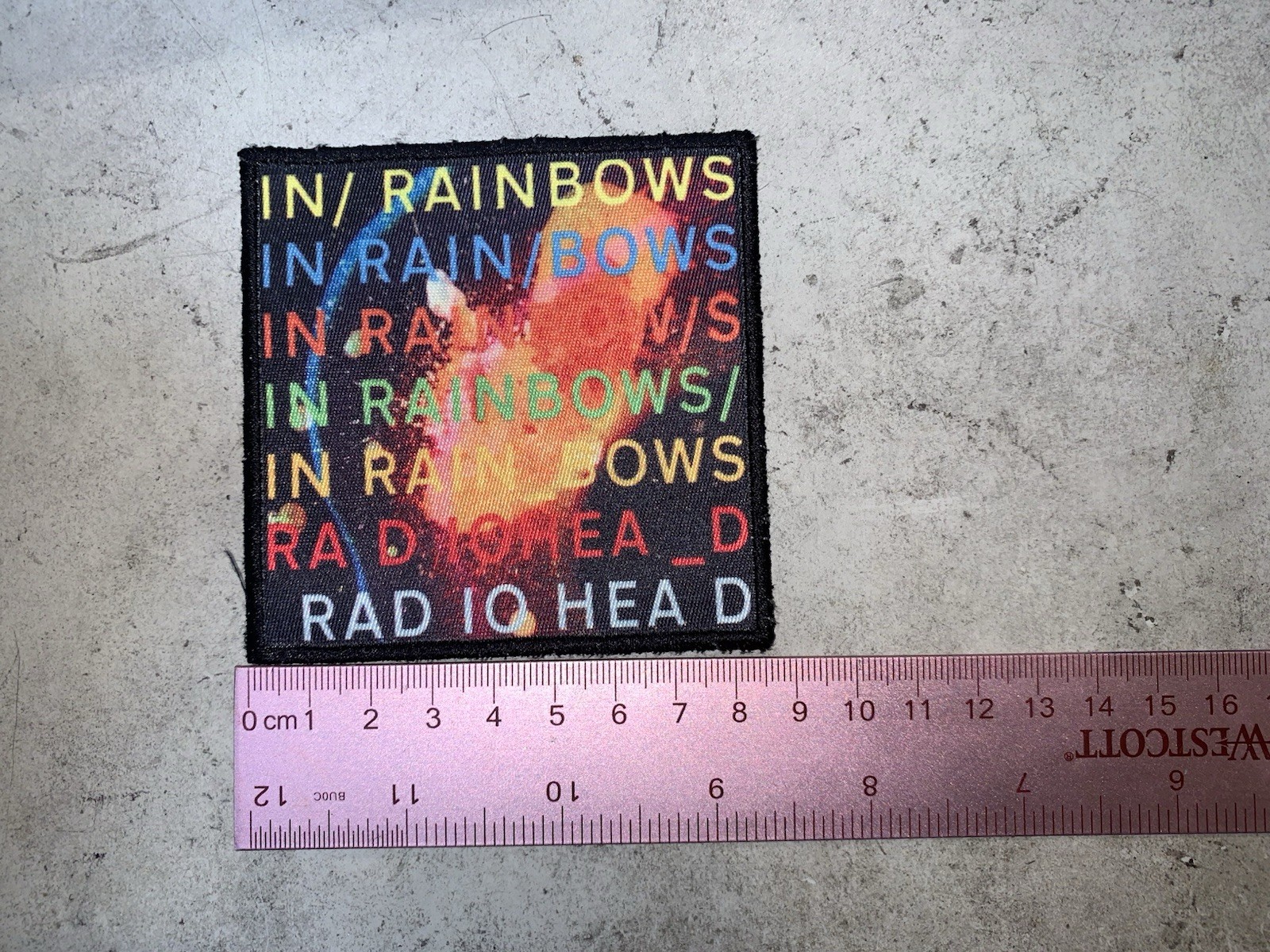 CUSTOM MADE Embroidered Radiohead In Rainbows Album Patch Iron On and/or Sew On