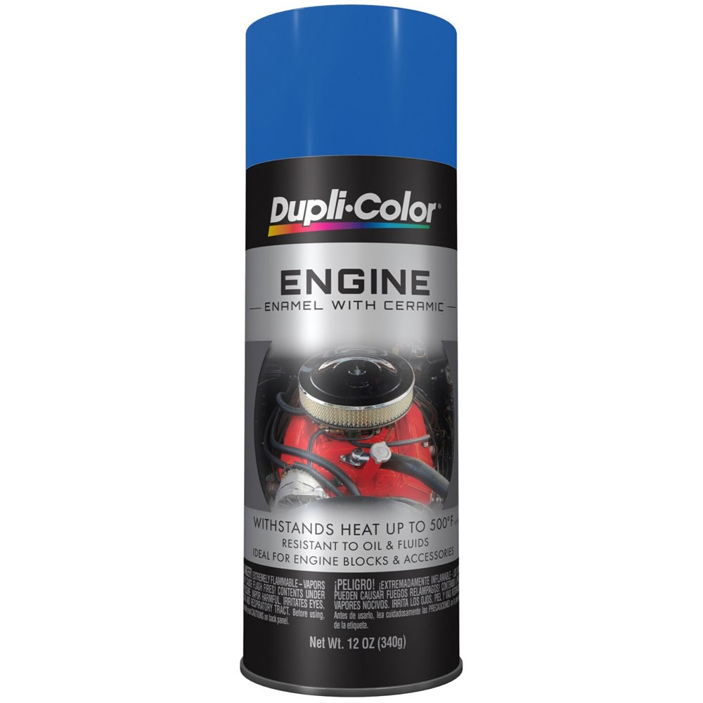 Duplicolor DE1621, Engine Enamel Paint w/ Ceramic, Old Ford Blue, 12 oz Aerosol