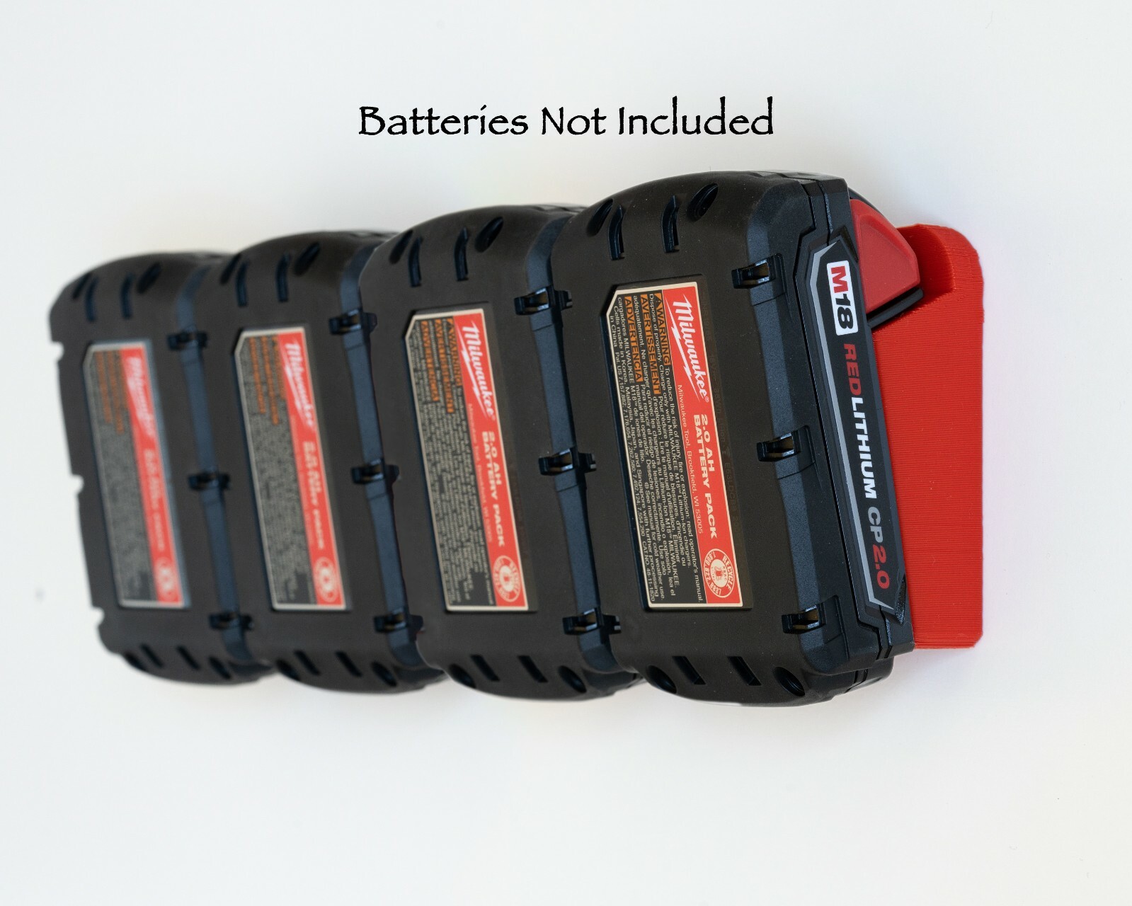 Milwaukee M18 Latching Battery Mount / Holder / Rack - Original Design