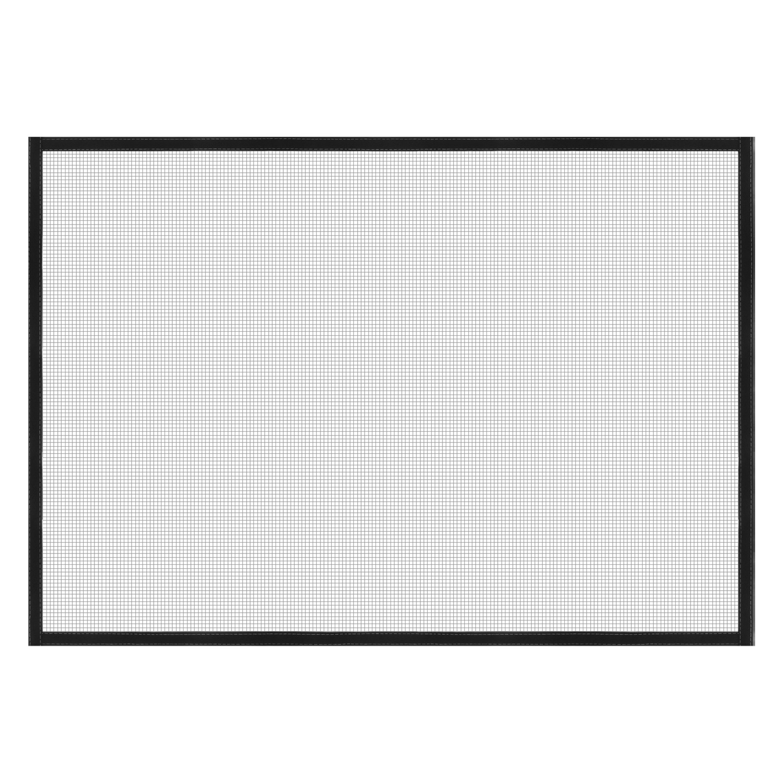 Window Screen Mesh, 43" x 59" Fiberglass Net Mesh Grey Frame Hook and Loop