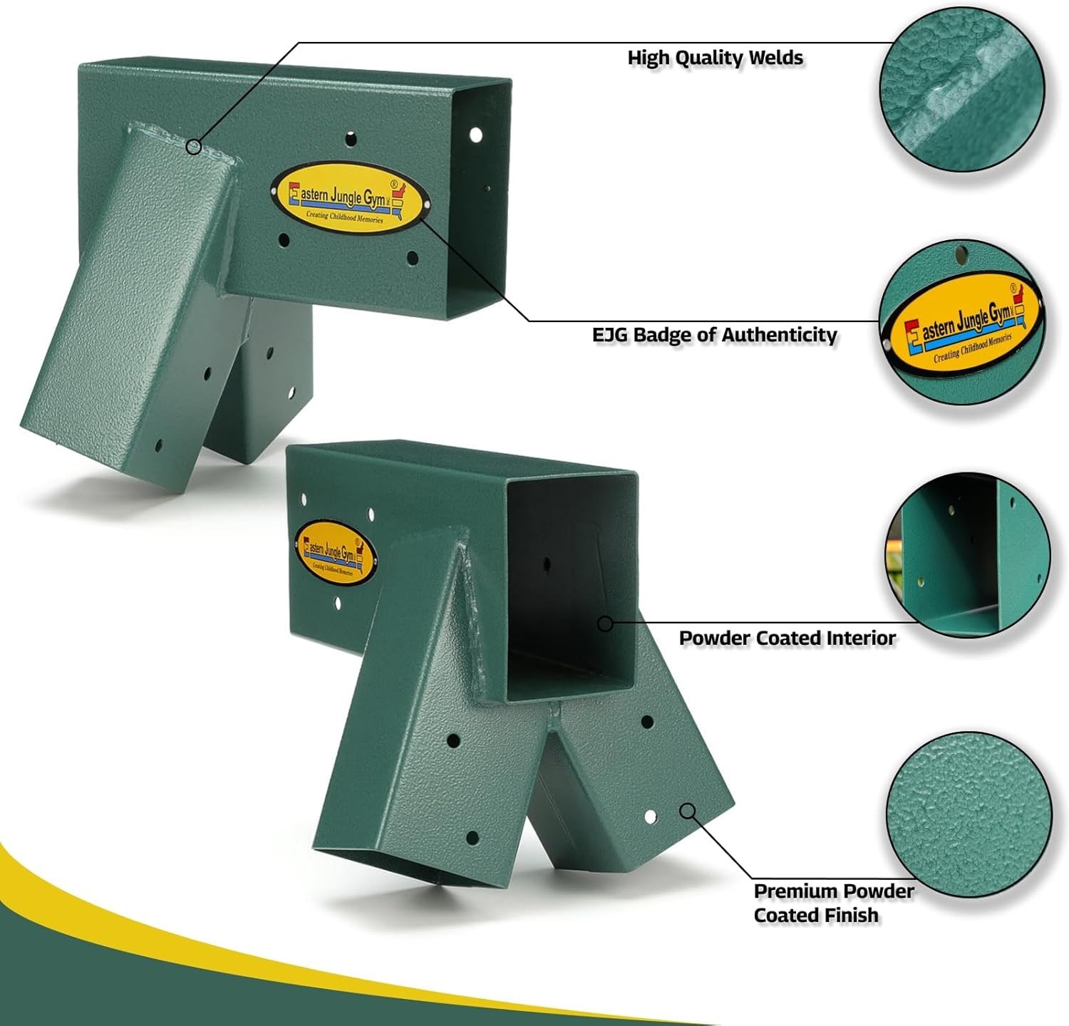 Easy 1-2-3 A-Frame 2 Brackets Swing Set Brackets with All Mounting Hardware, ...