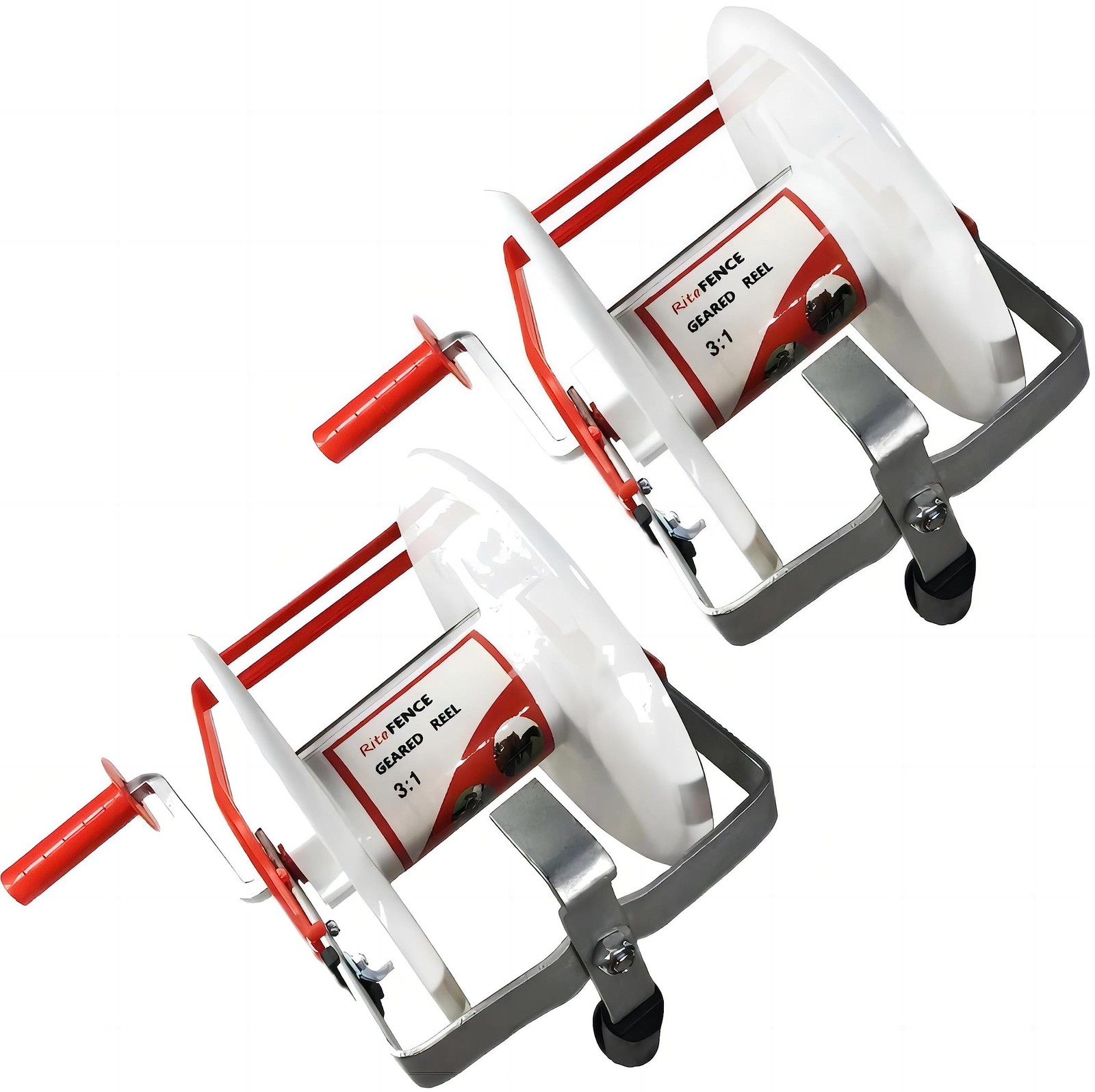 2 PACK 3:1 Geared Electric Fencing Standard Reel for for Your Electric Fence
