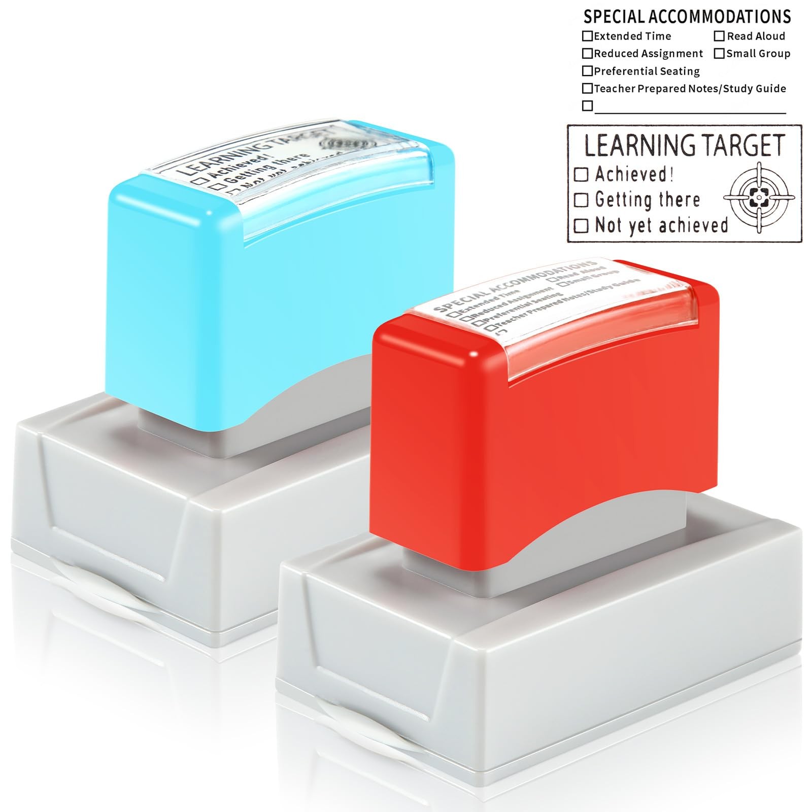 2 PCS Special Accommodations Teacher Stamps Self Inking Grading Classroom Gift