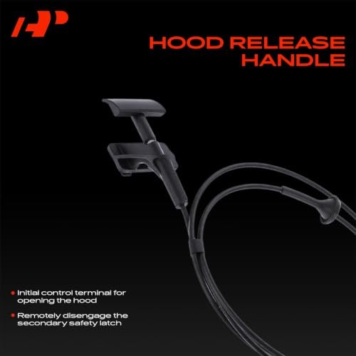 Front Hood Latch Release Cable with Handle | Compatible with Ford F 81 inch