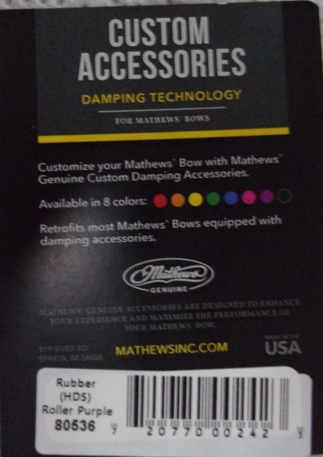 Mathews Archery Custom Color Damping Accessories Rubber string suppressor Purple