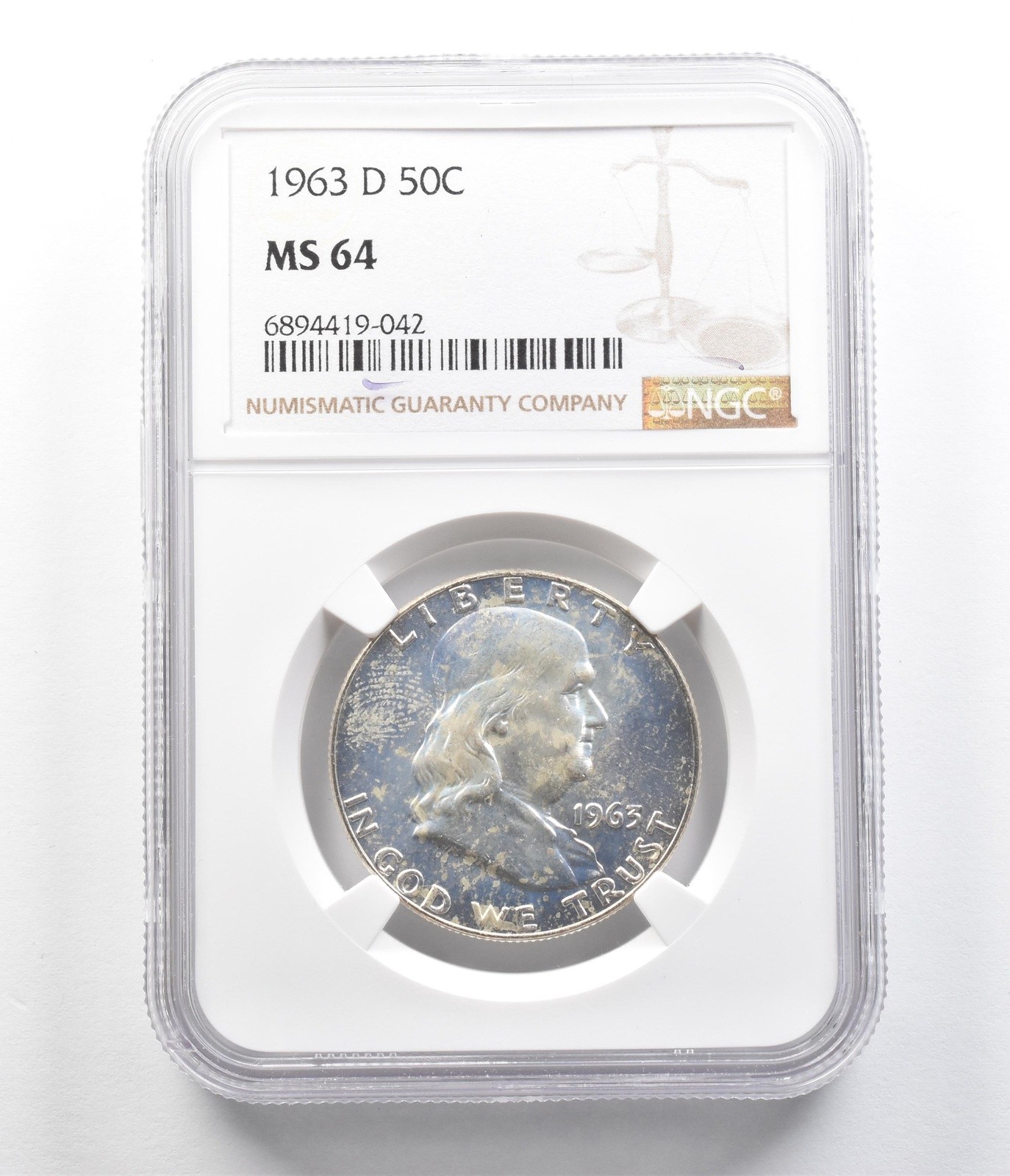 1963-D Franklin Half Dollar MS64 NGC PL PQ *7376