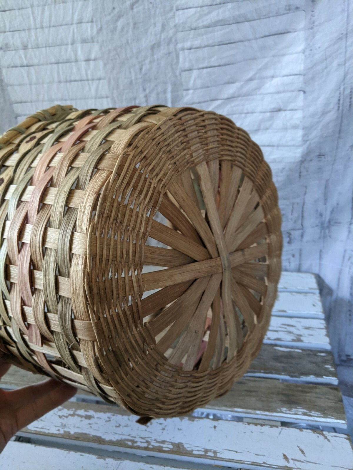Wicker heart basket spring decor kitchen home