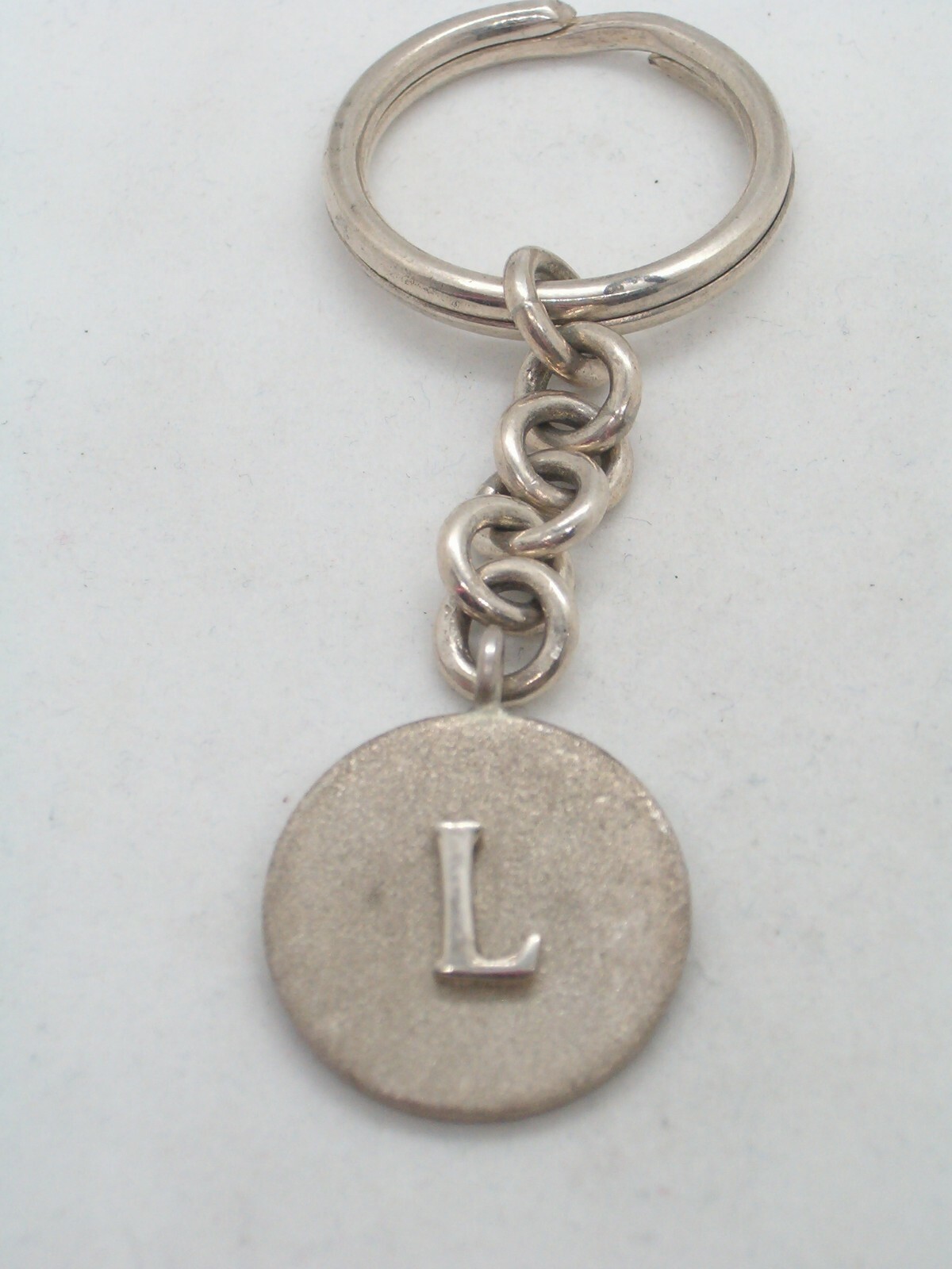 Letter Keychain - L - 925 Silver - Initial - Alphabet - Breeze -