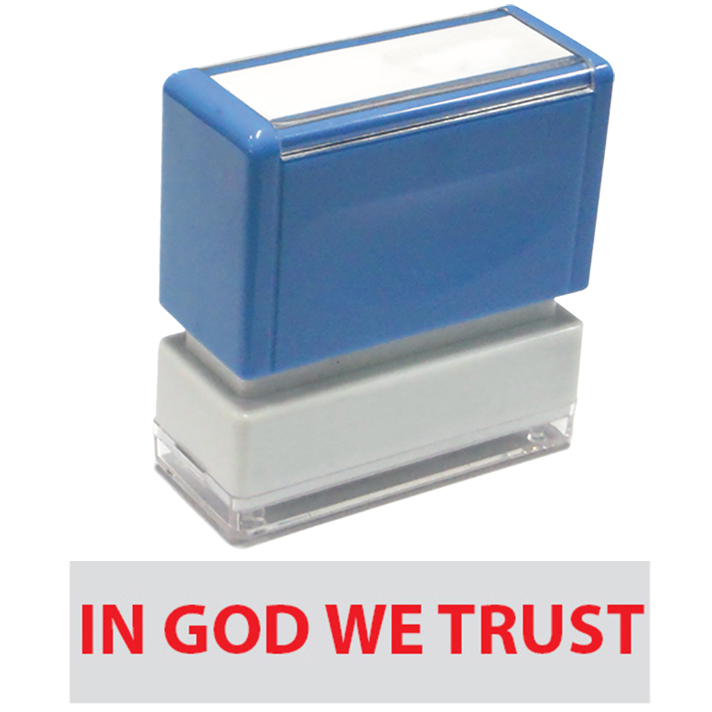 In God We Trust - JYP PA1040 Pre-Inked Rubber Stamp (Red Ink)