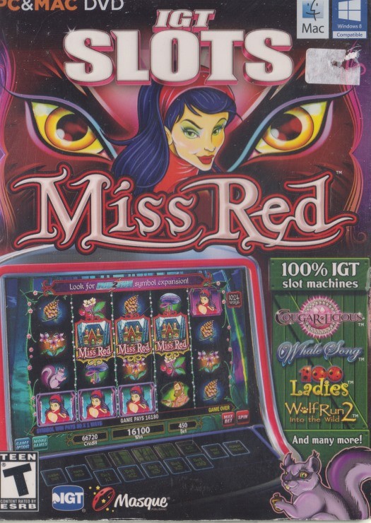 Masque IGT Slots: Miss Red PC MAC DVD 100 slot machines video casino theme game