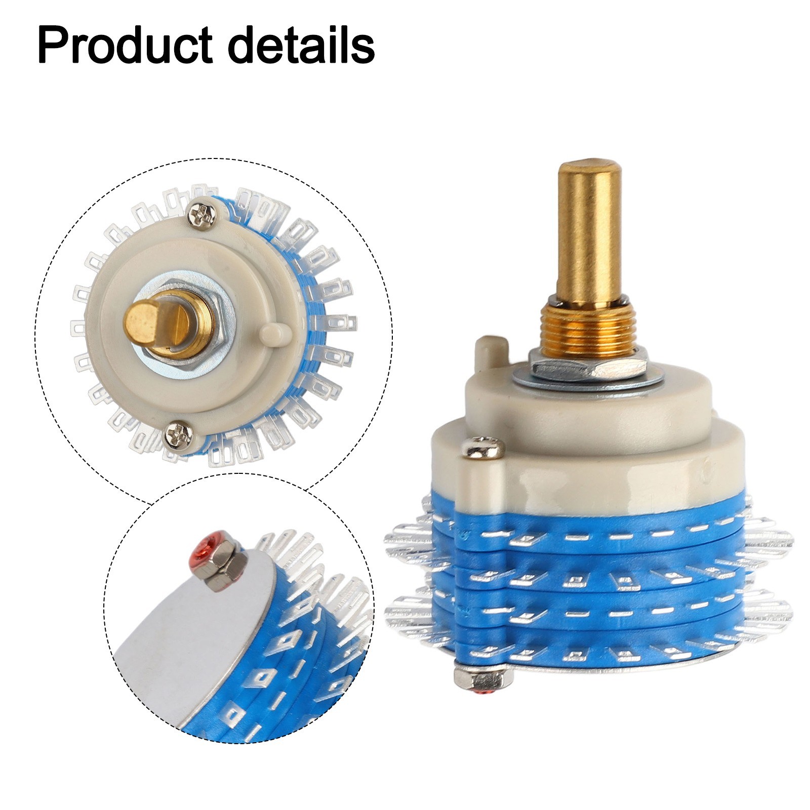 2 Pole 24-Step Rotary Switch Potentiometer for Precision Signal Control
